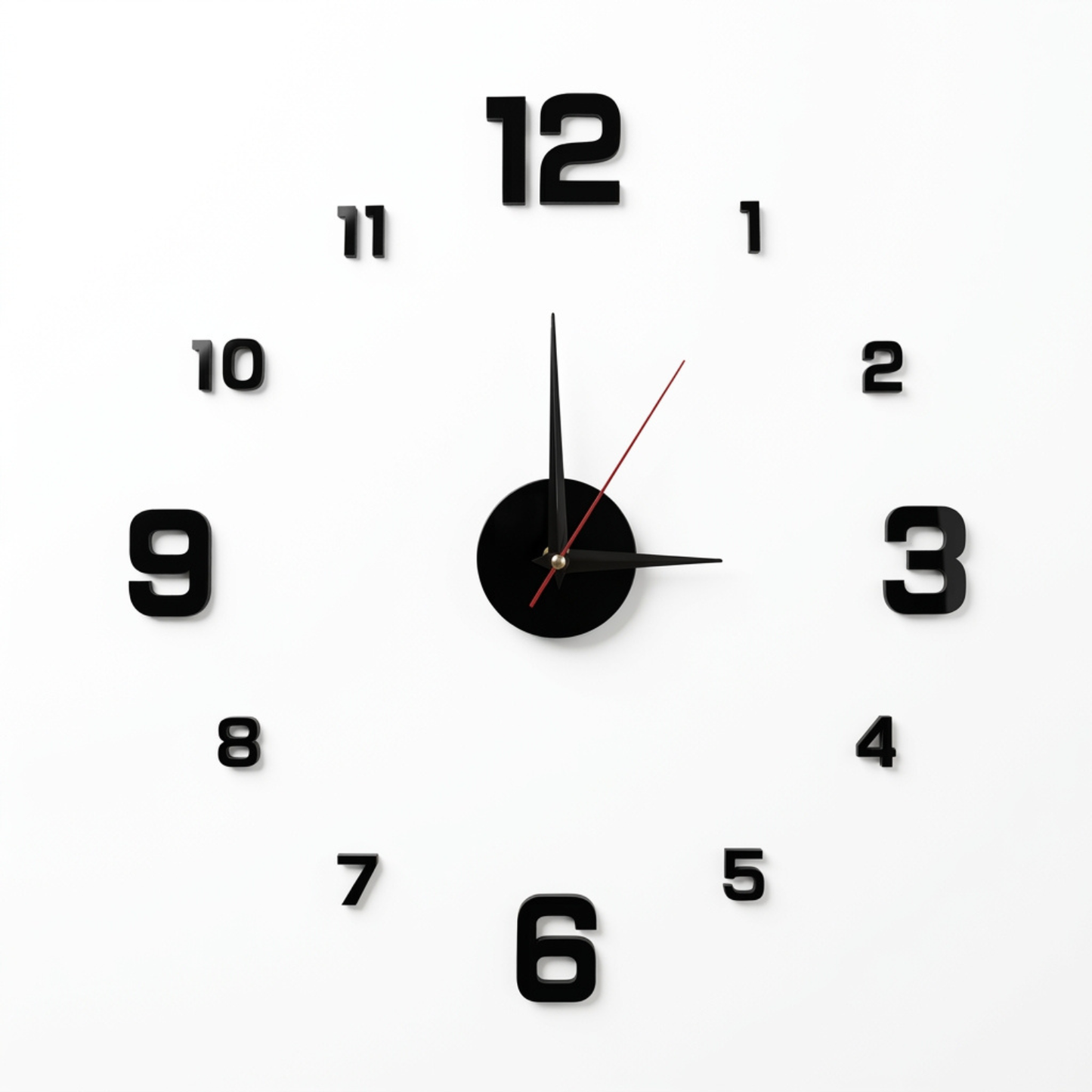 Large 3D Acrylic Wall Clock (DIY Sticker)
