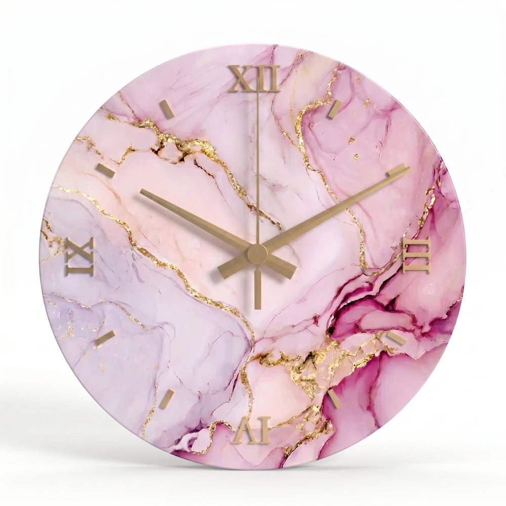 Modern Marble Effect Wall Clock