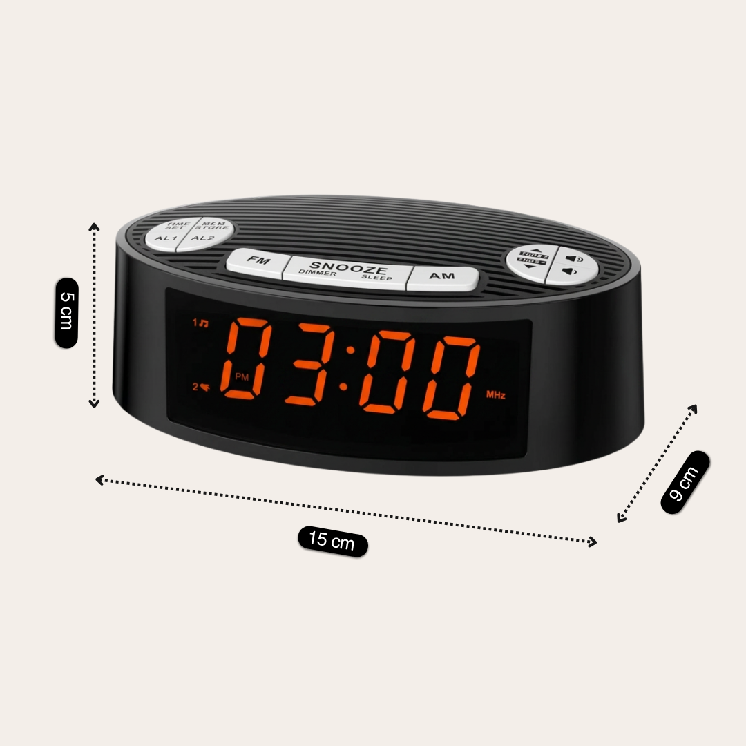 AM/FM Dual Radio Alarm Clock