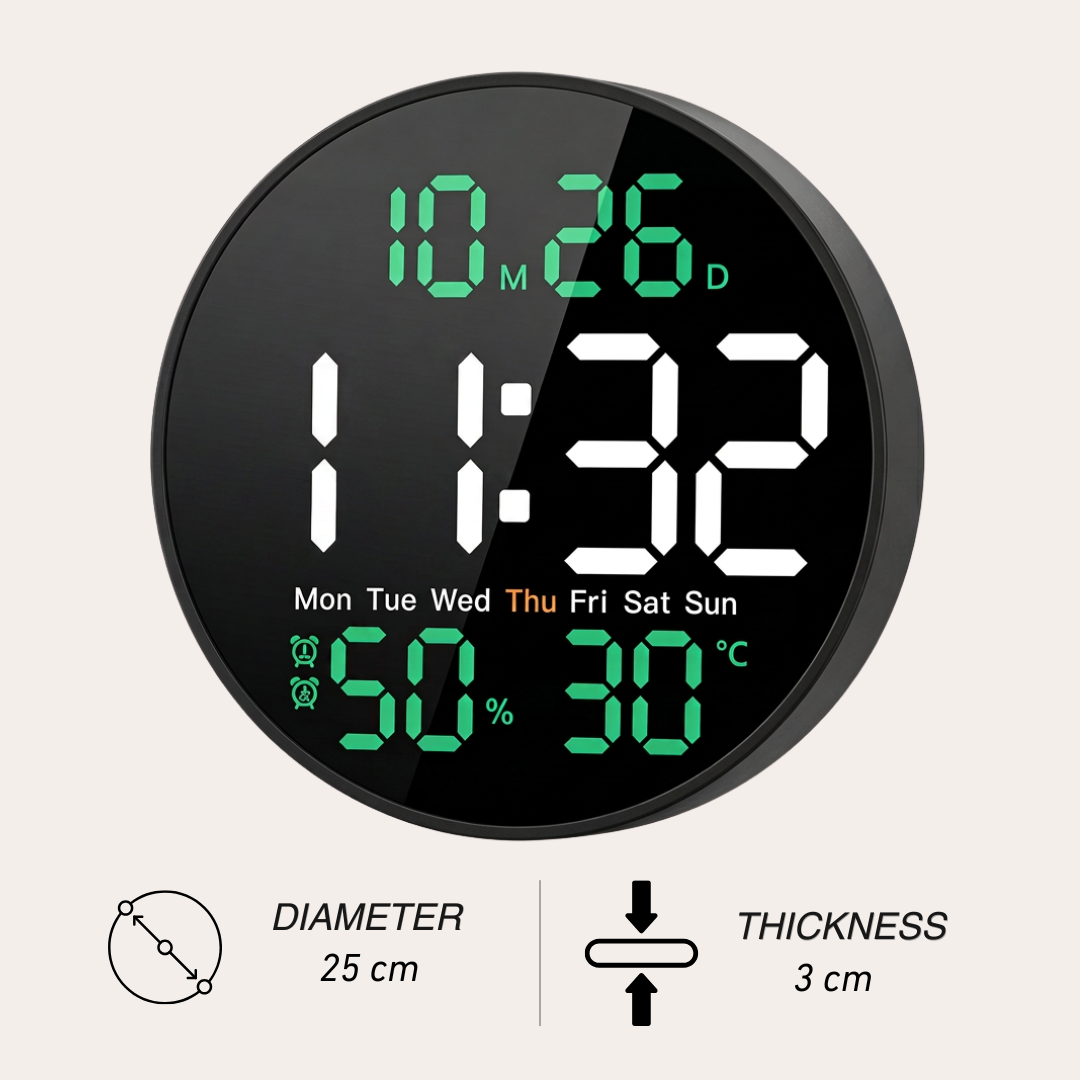 Modern Digital LED Wall Clock