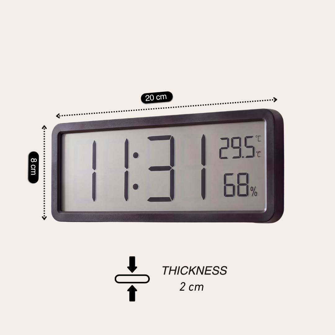 Modern Minimalist LCD Digital Wall Clock