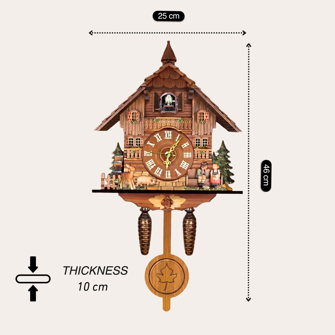 Creative Wooden Cuckoo Wall Clock