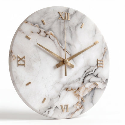 Modern Marble Effect Wall Clock