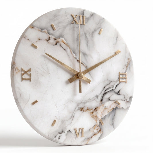 Modern Marble Effect Wall Clock