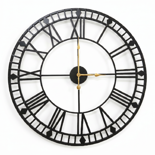Modern Industrial Skeleton Wall Clock