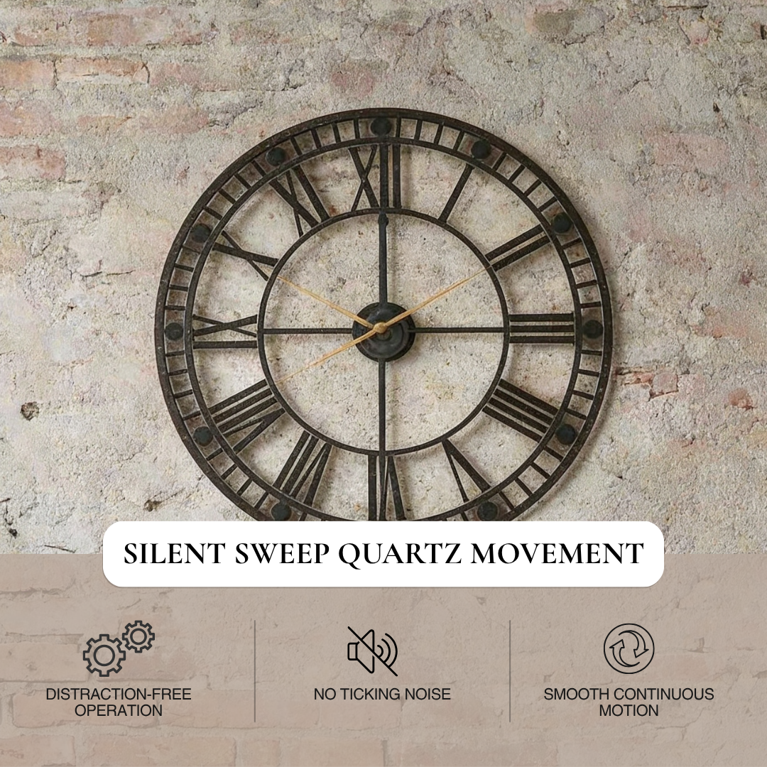 Modern Industrial Skeleton Wall Clock