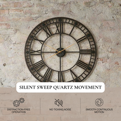 Modern Industrial Skeleton Wall Clock