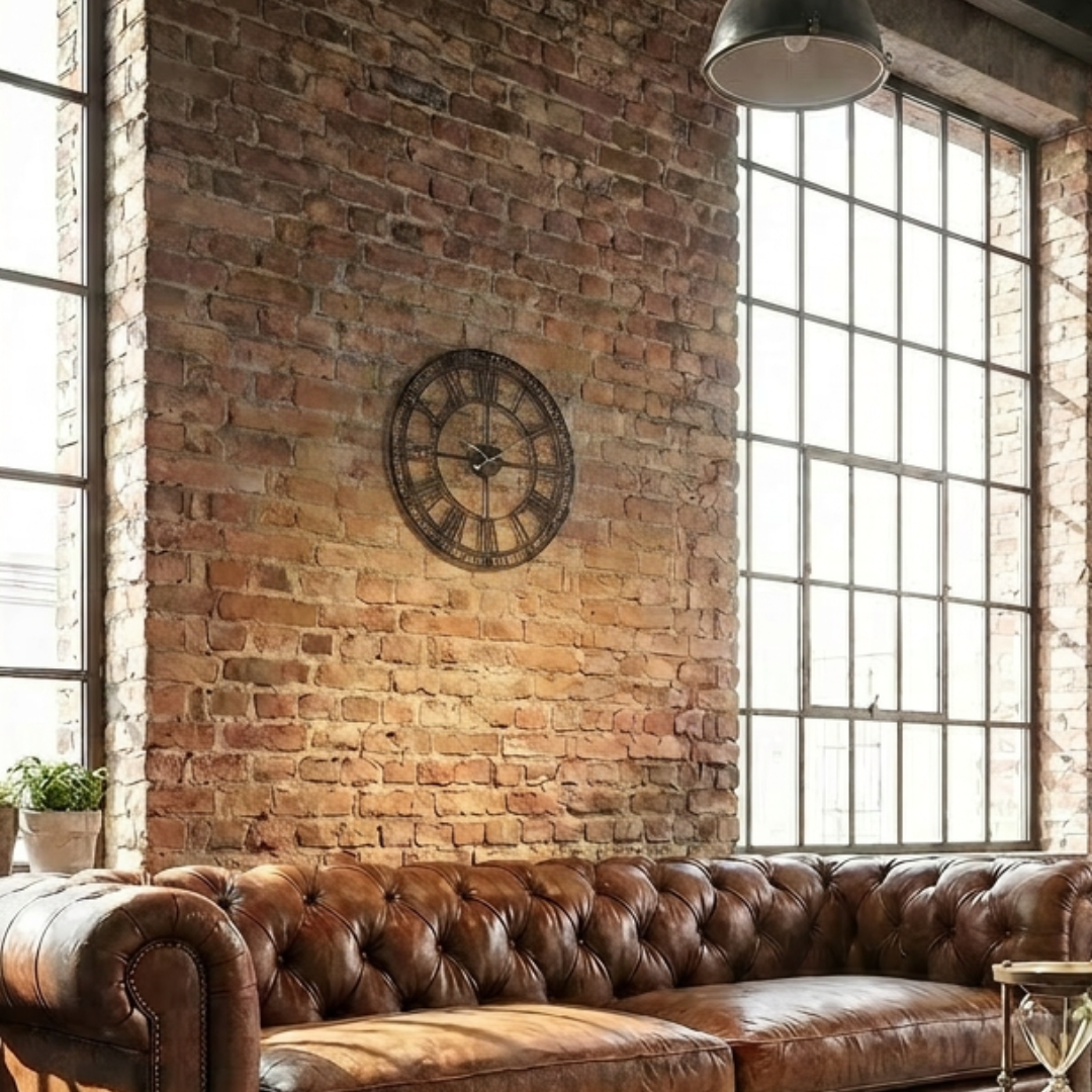Modern Industrial Skeleton Wall Clock
