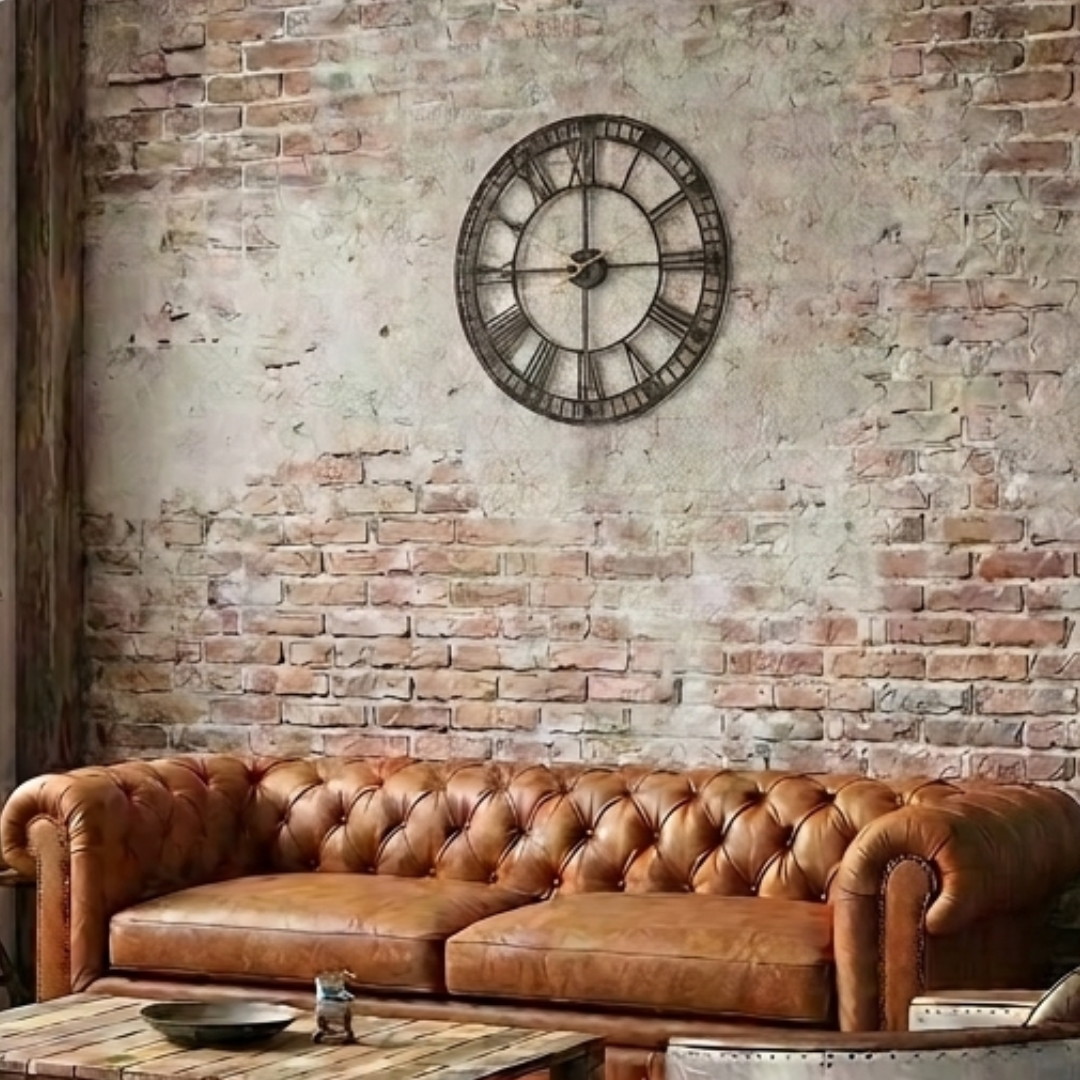 Modern Industrial Skeleton Wall Clock