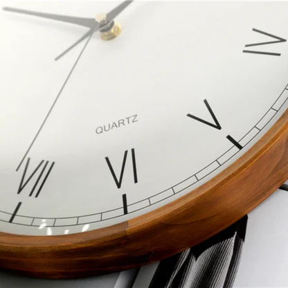 Modern Round Wooden Kitchen Wall Clock