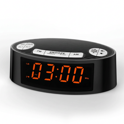 AM/FM Dual Radio Alarm Clock