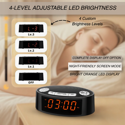 AM/FM Dual Radio Alarm Clock