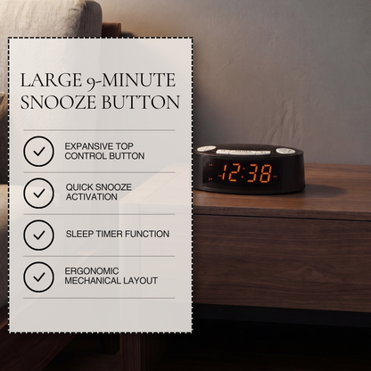 AM/FM Dual Radio Alarm Clock