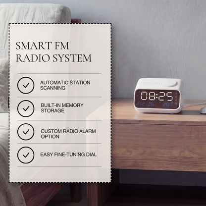 Rechargeable FM Radio Alarm Clock