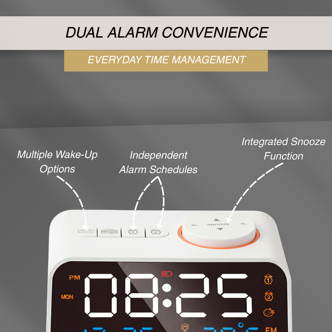 Rechargeable FM Radio Alarm Clock