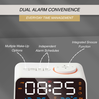 Rechargeable FM Radio Alarm Clock