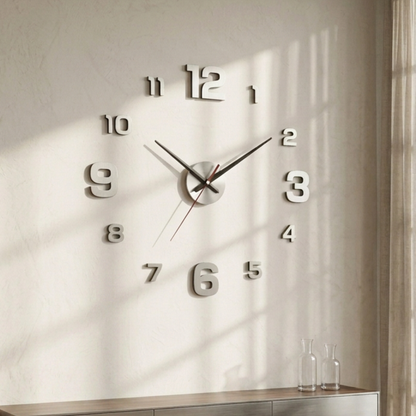 Large 3D Acrylic Wall Clock (DIY Sticker)
