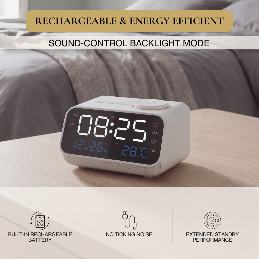 Rechargeable FM Radio Alarm Clock