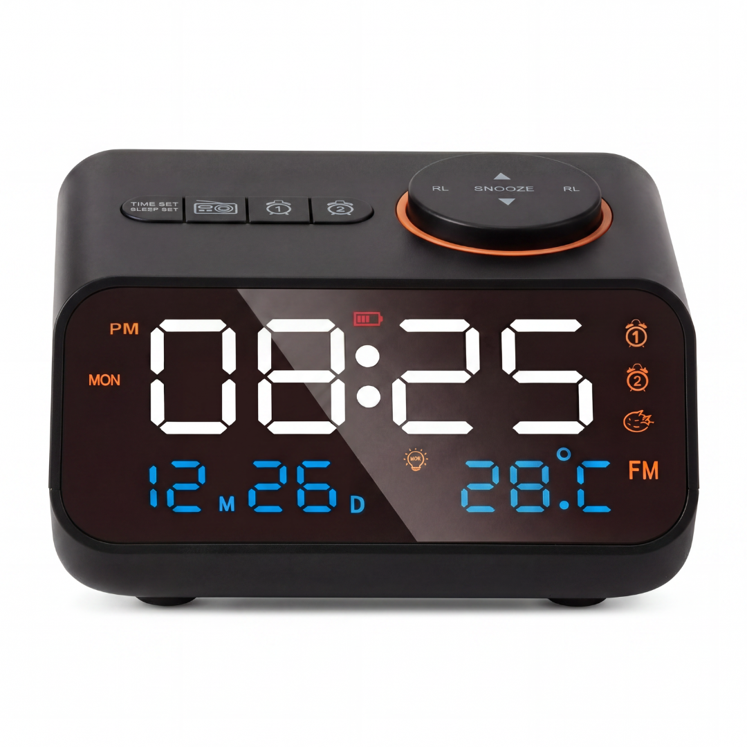 Rechargeable FM Radio Alarm Clock