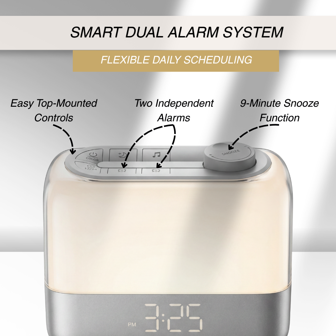 Modern Minimalist Sunrise Wake-Up Light Alarm Clock