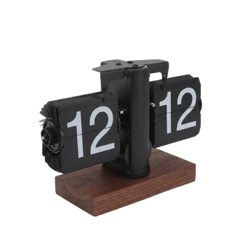 Vintage Mechanical Flip Desk Clock