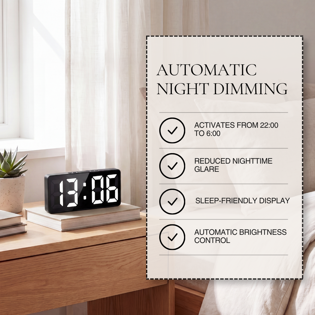 Modern Digital LED Desk Alarm Clock