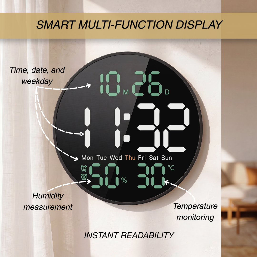 Modern Digital LED Wall Clock