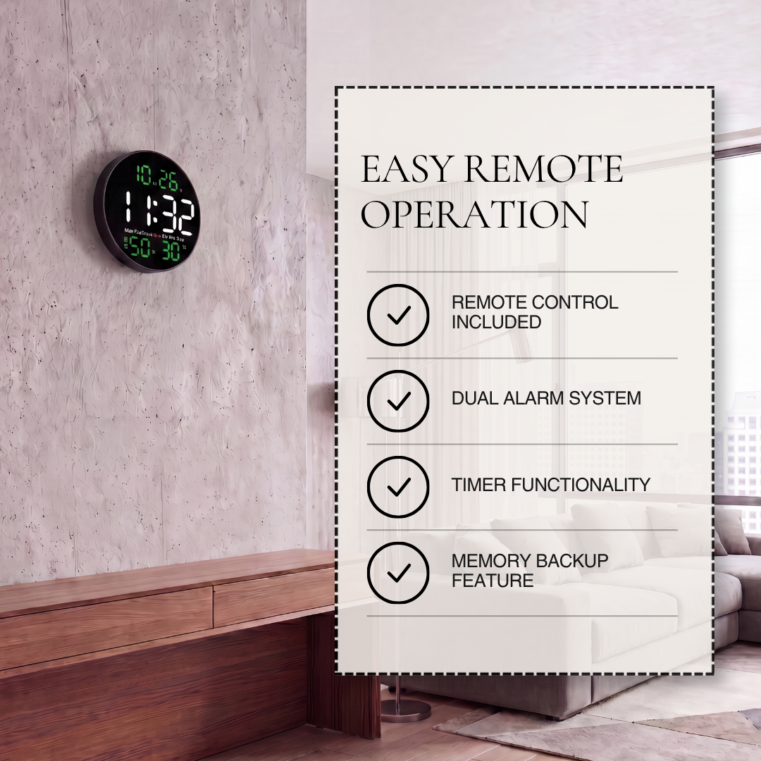 Modern Digital LED Wall Clock
