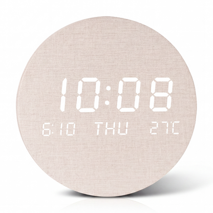Minimalist Nordic Wooden Digital Wall Clock