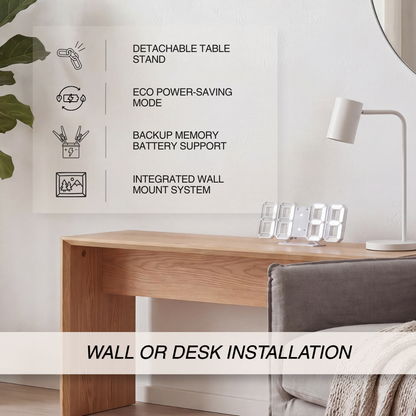 Modern 3D Digital LED Wall & Desk Clock