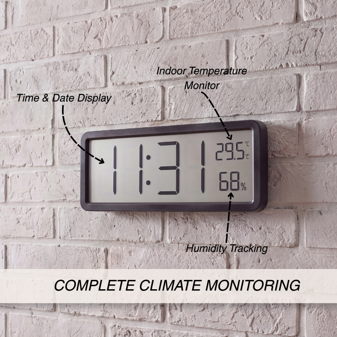 Modern Minimalist LCD Digital Wall Clock