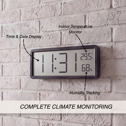 Modern Minimalist LCD Digital Wall Clock