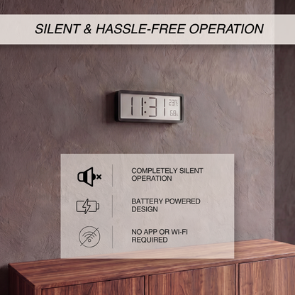 Modern Minimalist LCD Digital Wall Clock