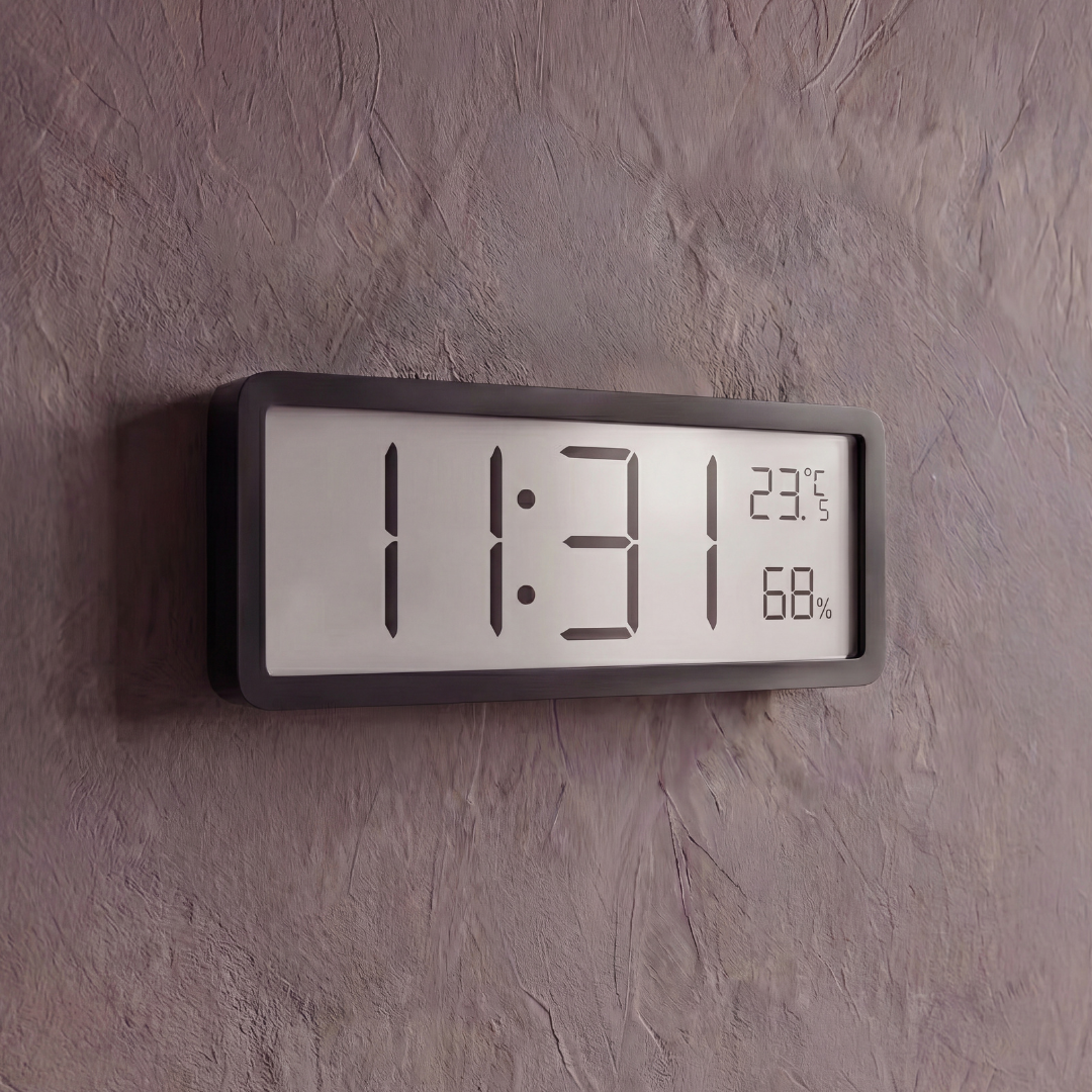 Modern Minimalist LCD Digital Wall Clock