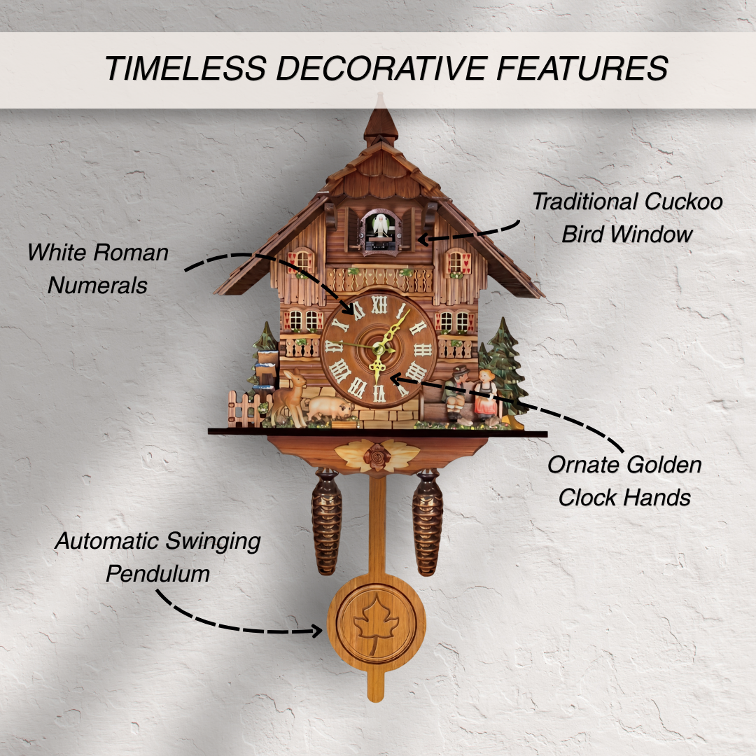 Creative Wooden Cuckoo Wall Clock