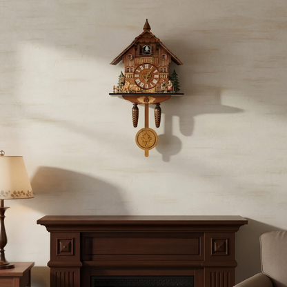 Creative Wooden Cuckoo Wall Clock