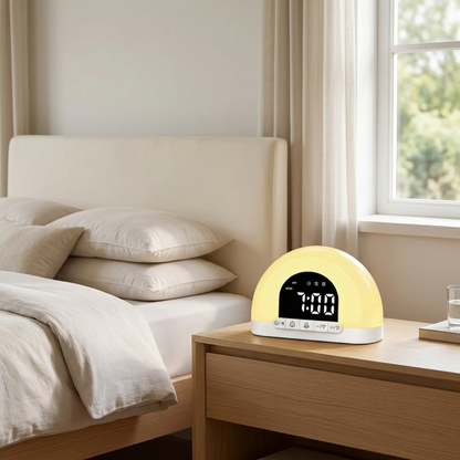 Semi-Circular Sunrise Wake Up Light Alarm Clock