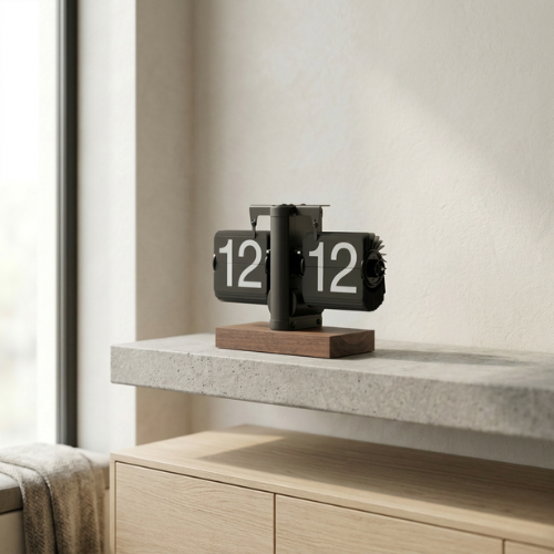 Vintage Mechanical Flip Desk Clock