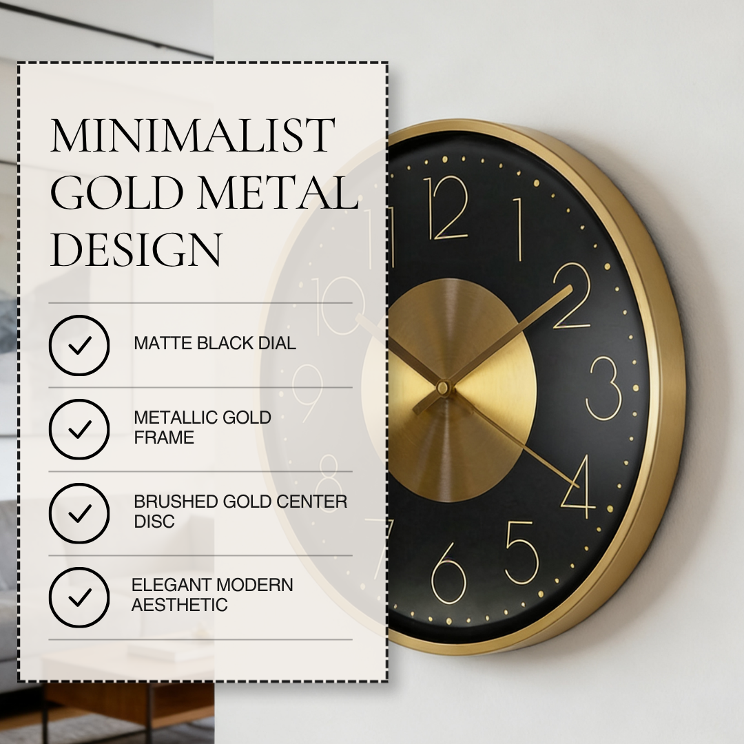Modern Metal Wall Clock
