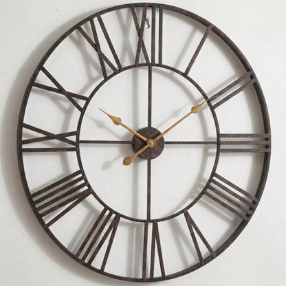 Industrial Large Iron Wall Clock