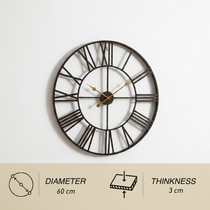 Industrial Large Iron Wall Clock