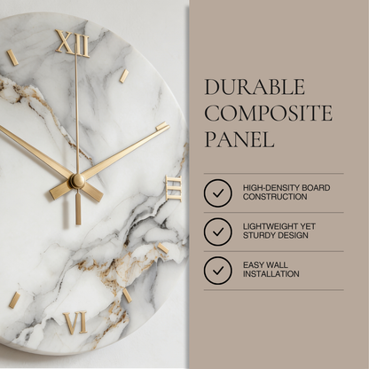 Modern Marble Effect Wall Clock