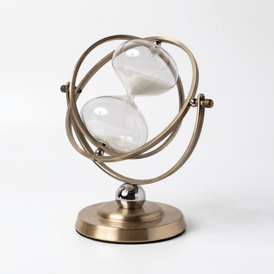 Vintage Globe Rotating Hourglass