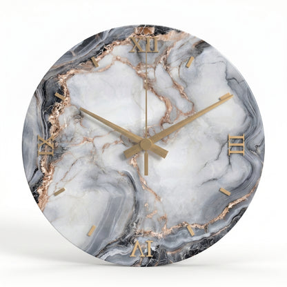 Modern Marble Effect Wall Clock