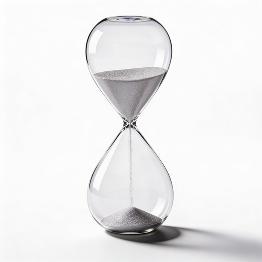 Minimalist Clear Glass Hourglass