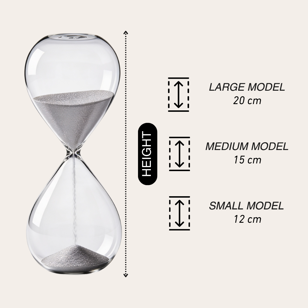 Minimalist Clear Glass Hourglass