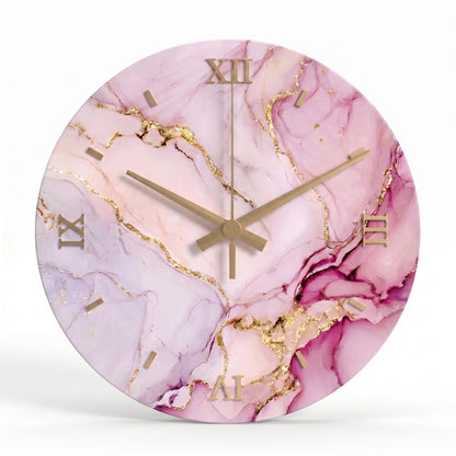 Modern Marble Effect Wall Clock