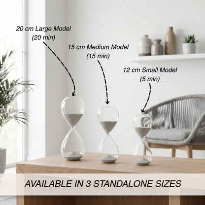 Minimalist Clear Glass Hourglass