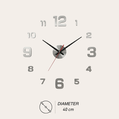 Large 3D Acrylic Wall Clock (DIY Sticker)