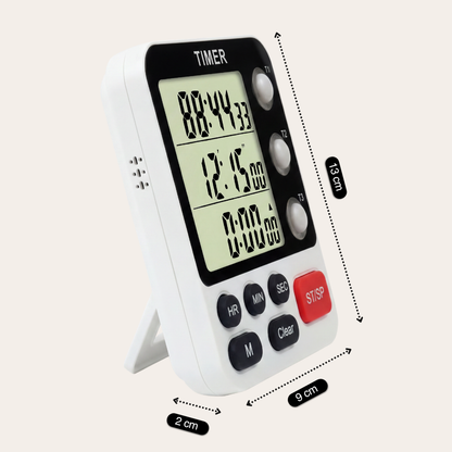 Triple Channel Digital Kitchen Timer